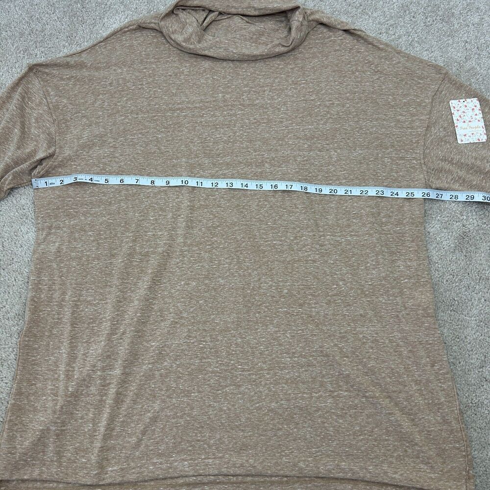 Free People Tunic Top Womens Medium Tan Oversized Fit Dress Stretch Ladies - Picture 7 of 12